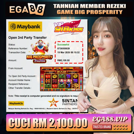 RM2,100 Big Win on 918kiss Big Prosperity Slot Game