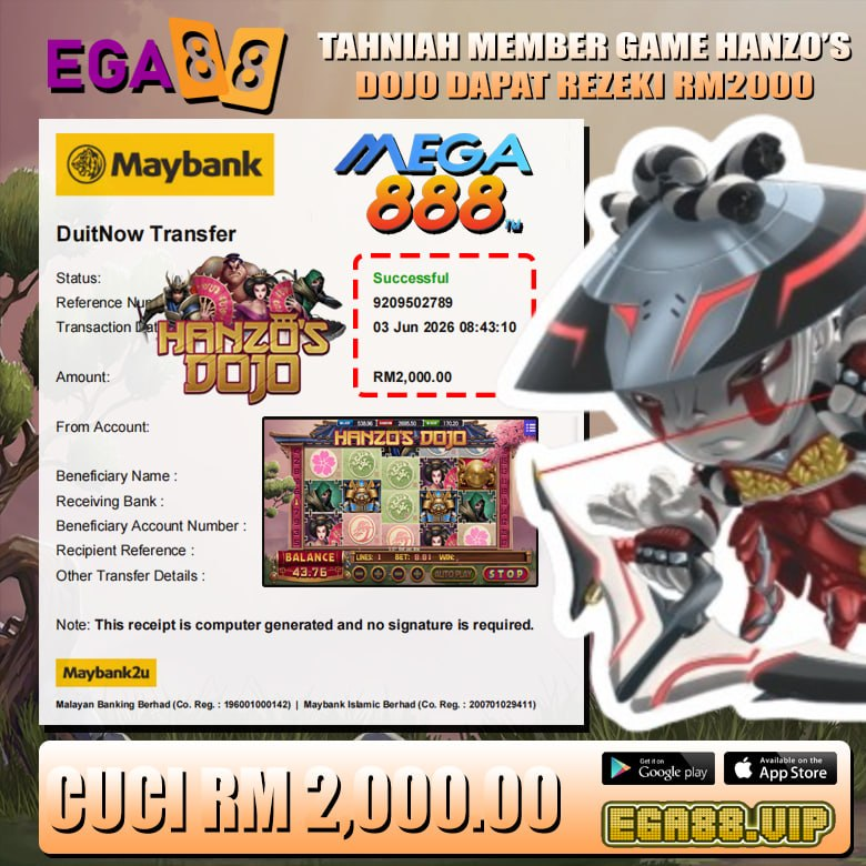 Hanzo’s Dojo online slot game promotion featuring ninja-themed gameplay, exciting bonus rewards, and action-packed entertainment visuals.