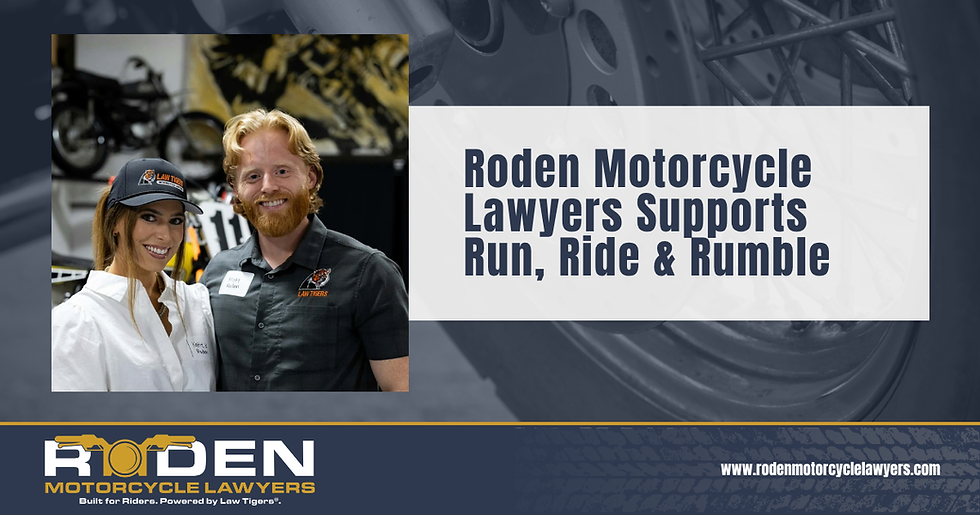 Roden Motorcycle Lawyers Supports Run, Ride & Rumble