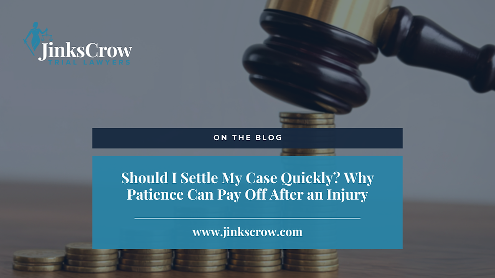 Should I Settle My Case Quickly? Why Patience Can Pay Off After an Injury