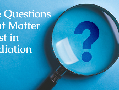The Questions That Matter Most in Mediation
