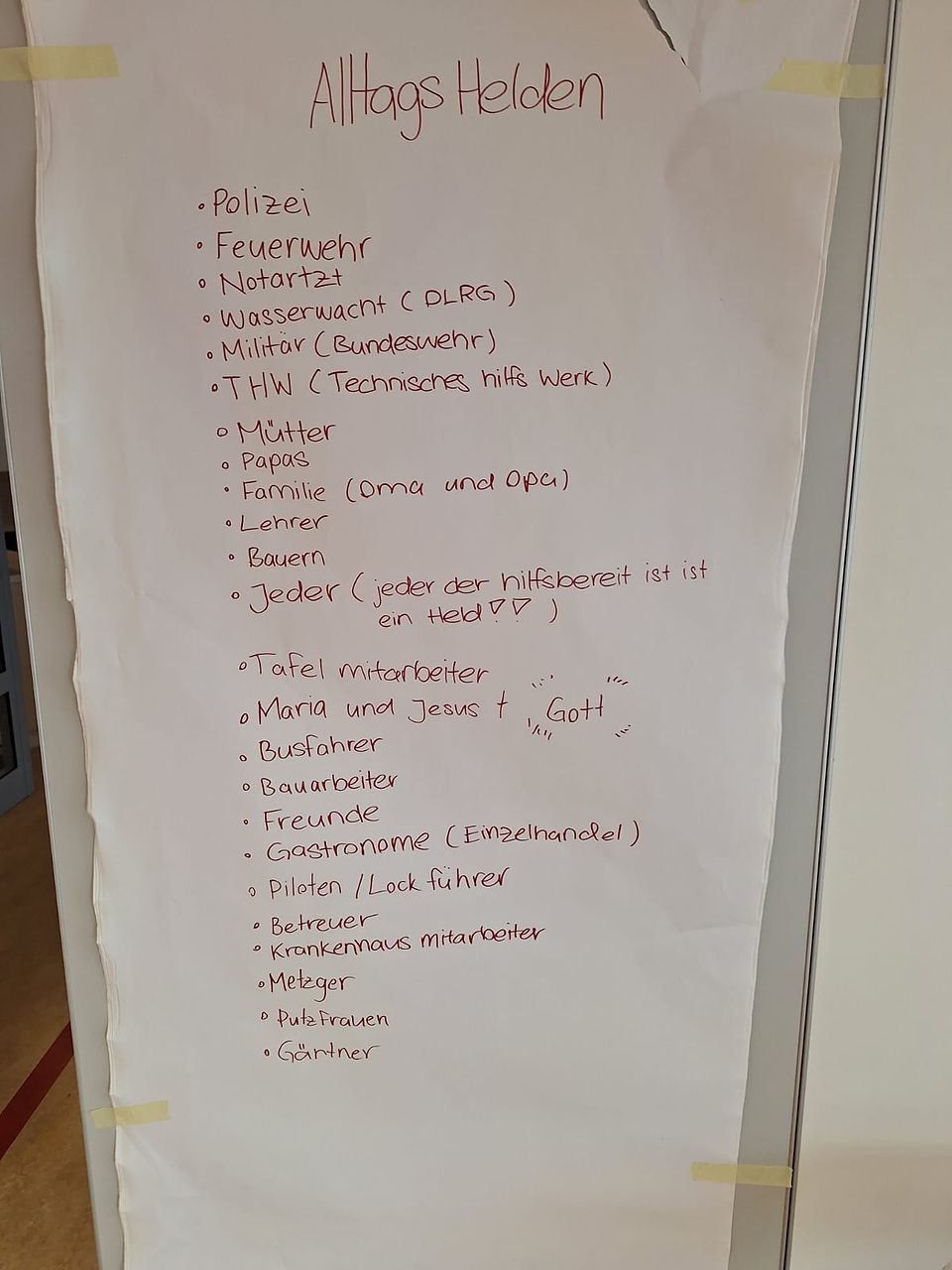 Auslistung von Alltagshelden
