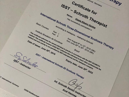 Somos os únicos com certificação Schroth no Brasil?