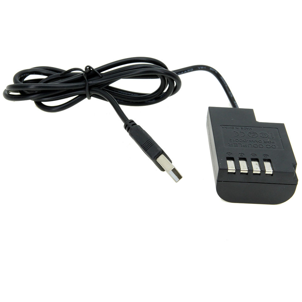 Thumbnail: USB TO PANASONIC DMC-GH3/4/5 (DMW-BLF19) BATTERY 40" ADAPTER CABLE