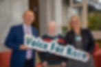 L–R: Matthew Behan, Chairperson of Kare's Board of Directors, David Leigh, Chairperson of the Voice for Kare committee, and Margaret O'Neill, CEO of Kare