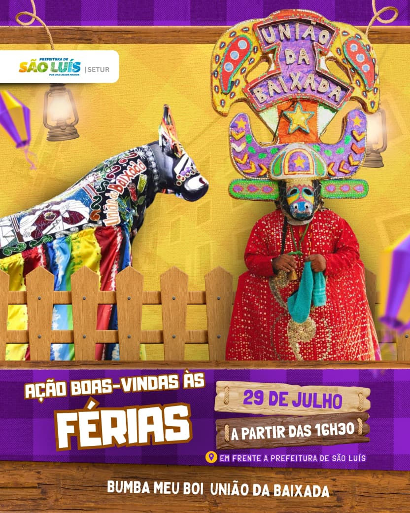 Setur São Luís promove ação de boas-vindas às férias com apresentação do Bumba Meu Boi União da Baixada