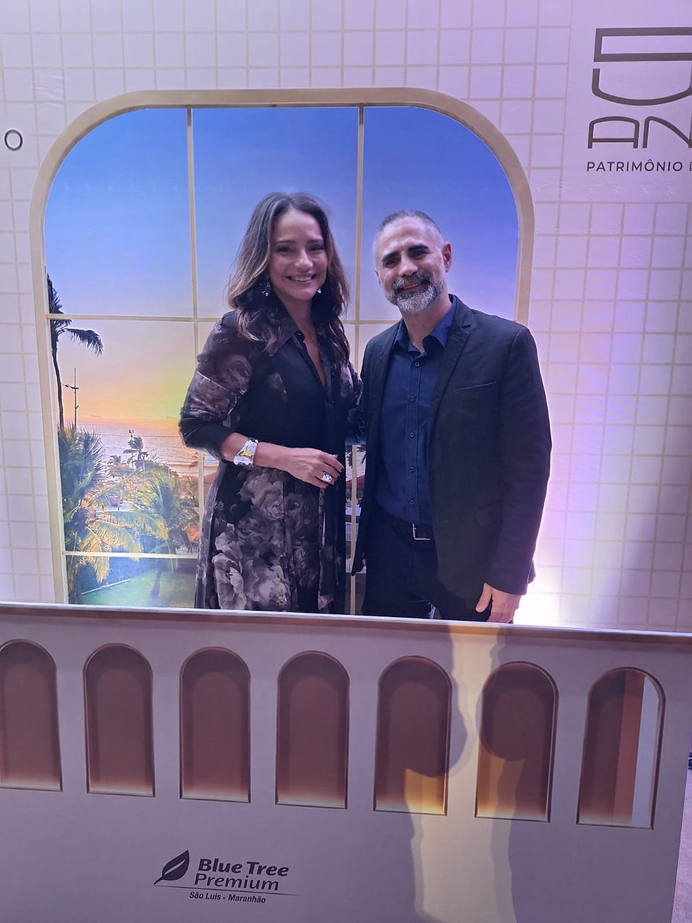Jacira Haickel e o Secretário de Turismo de São Luís, Saulo Santos