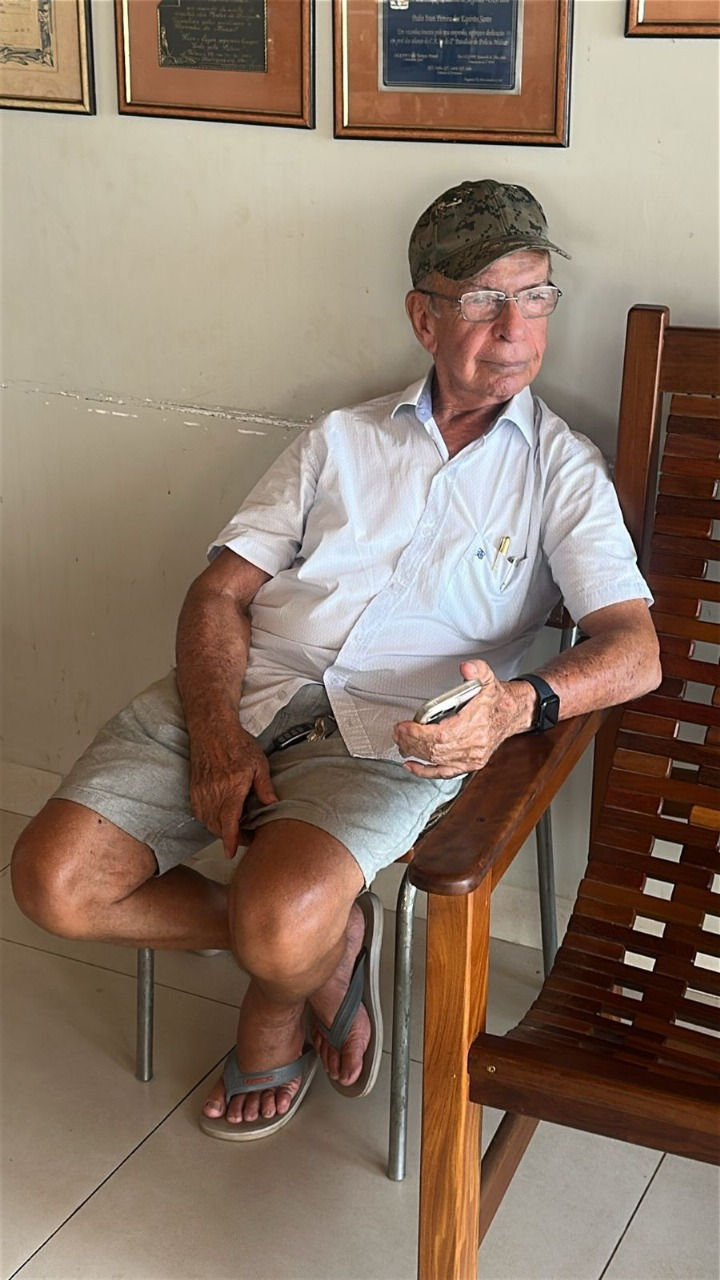 Foto do empresário Pedro Iran, tranquilo e bem de saúde tirada ainda pouco, as 15horas