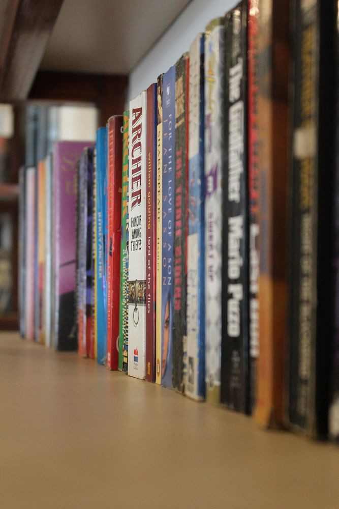 Collection of books from Boka Book Cafe