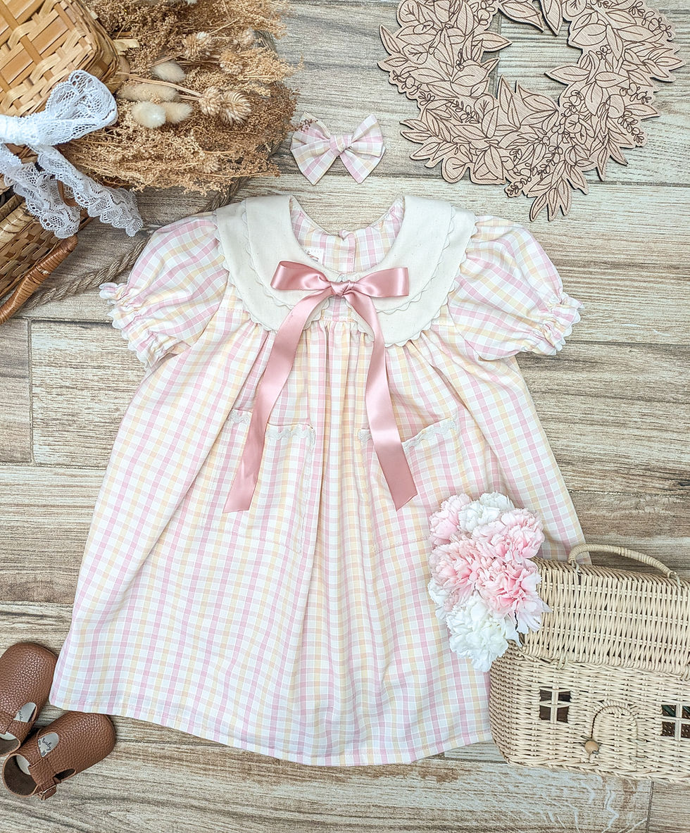 Miniature : Robe Orphée - Vichy Bicolore Rose