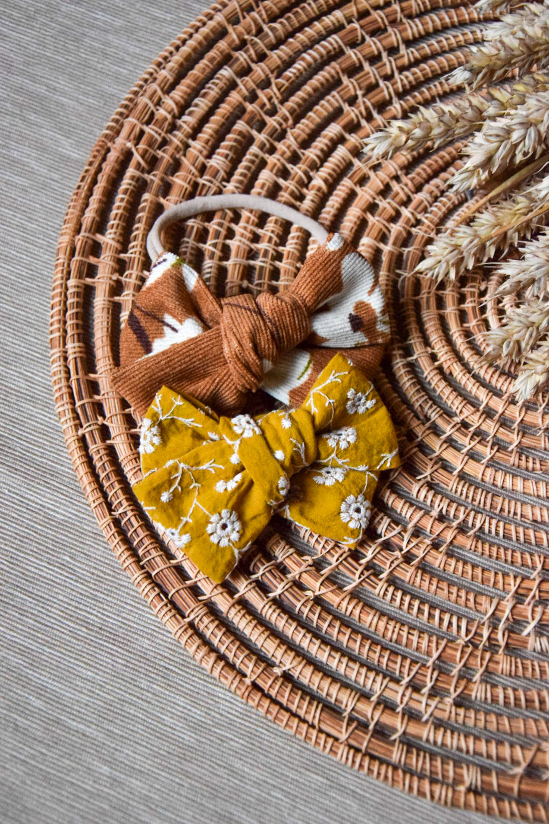 Nœud Butterfly Velours Fleuri