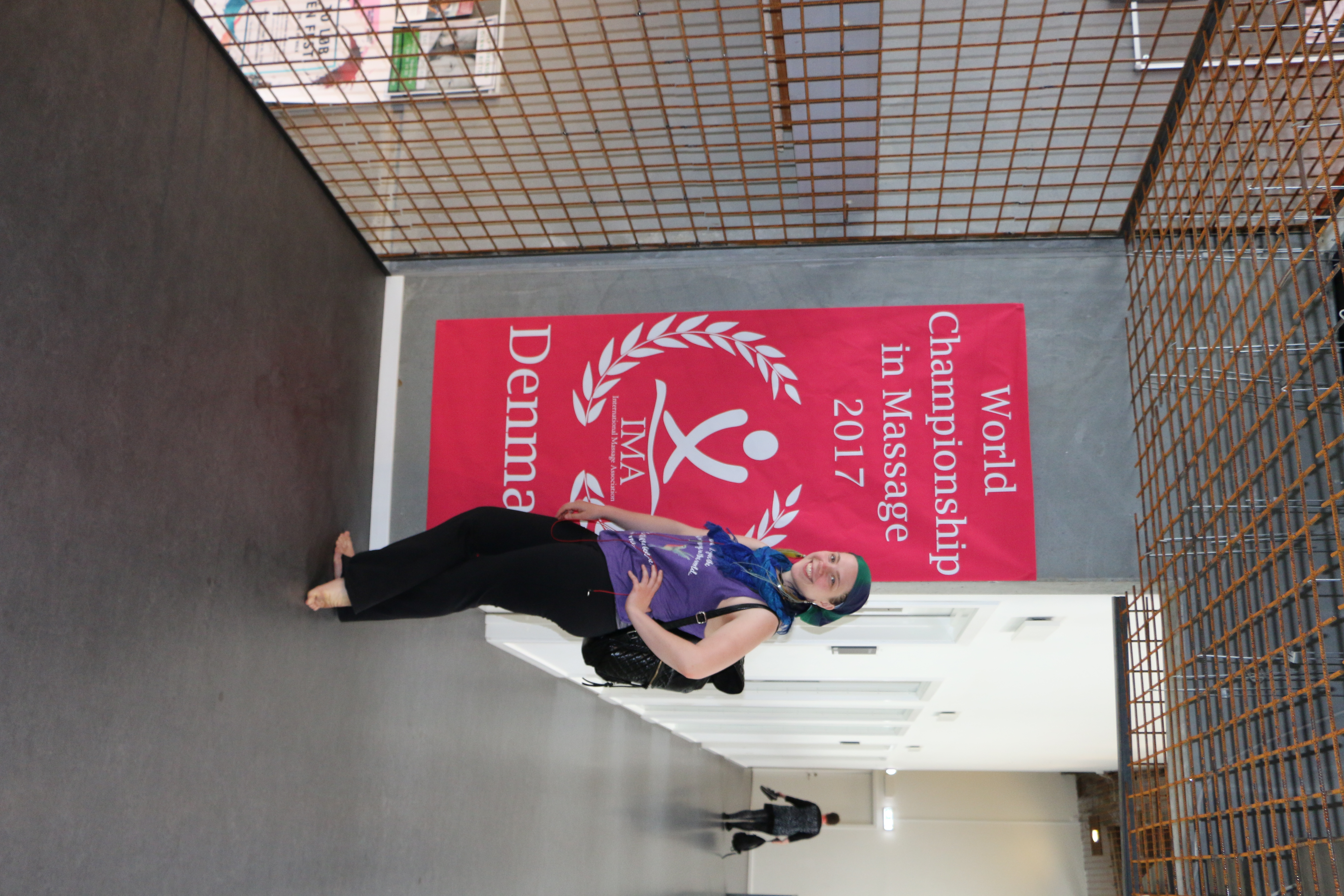 Elise at the World Massage Championships