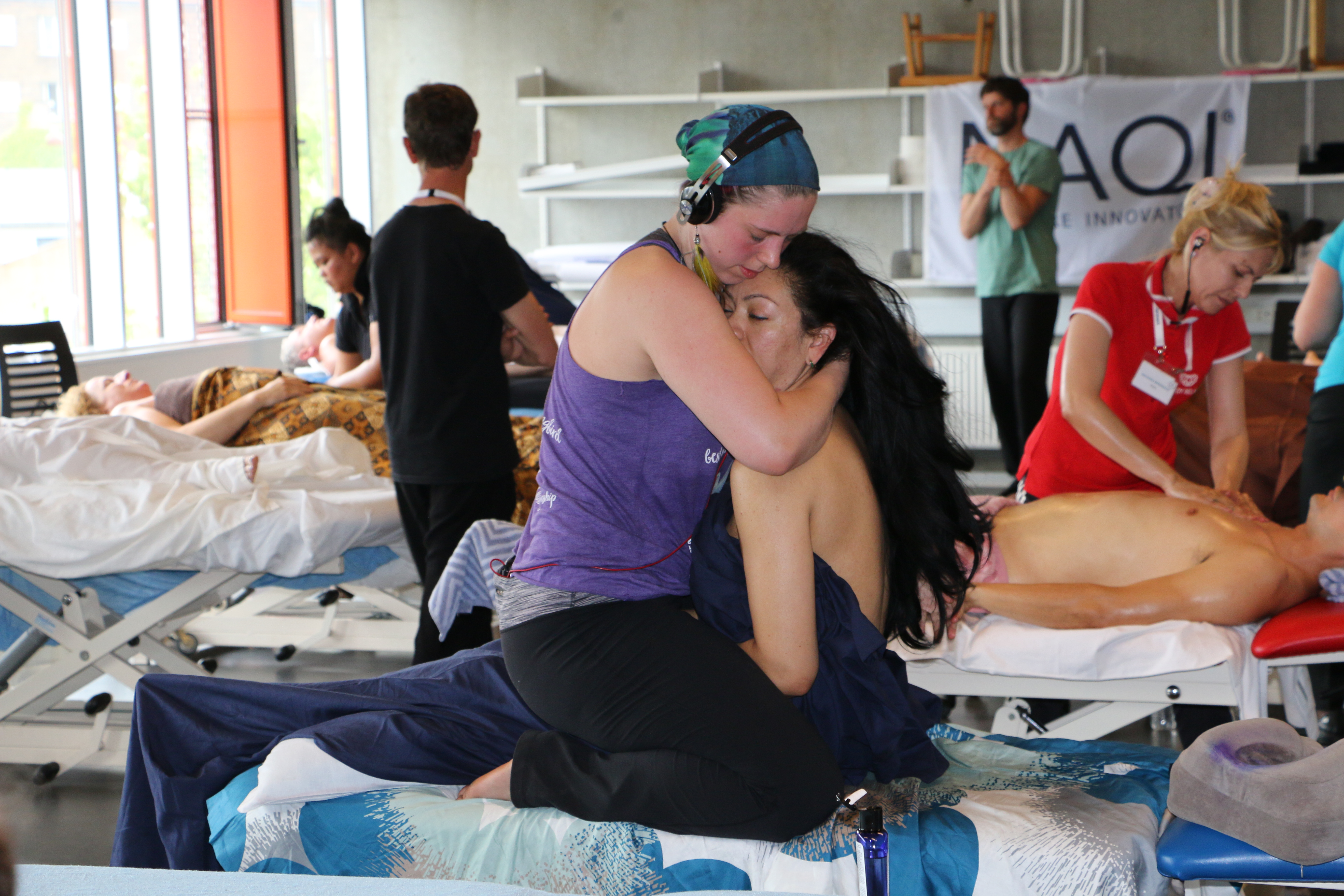 Elise at the World Massage Championships