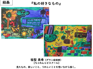 ちゃれんじどスクール／祖堅美希／絵画／私の好きなもの／見たもの、楽しいこと、うれしいことを想いながら描く。