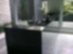 balcão vidro preto