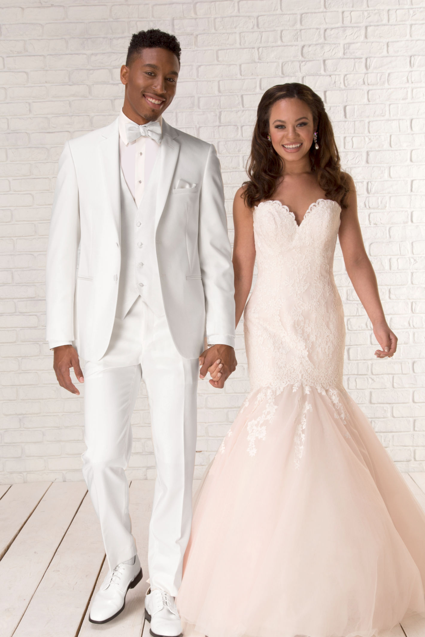Fabian Couture Notch White 2 Button Tuxedo