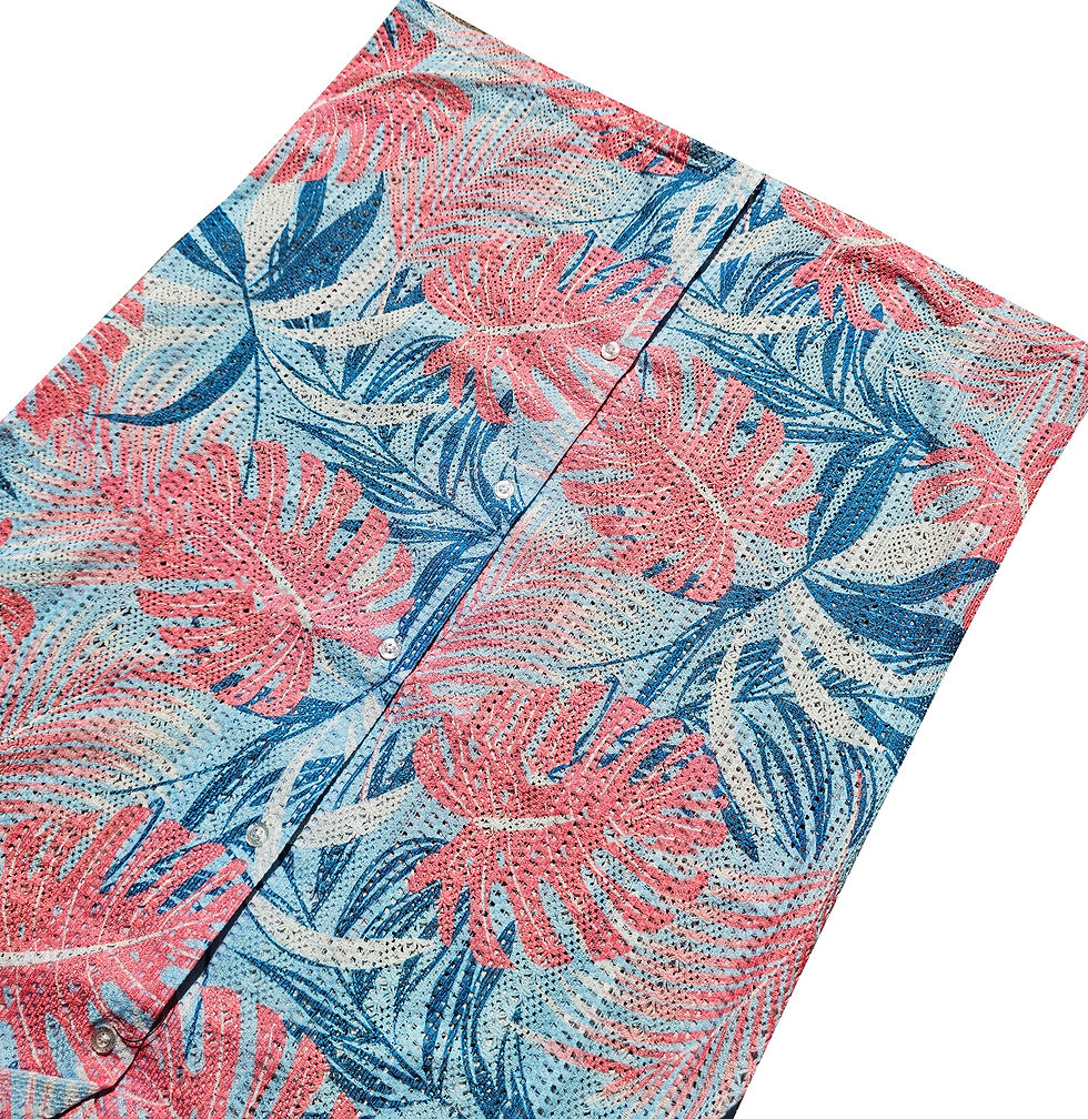 Thumbnail: Pink and Blue Monstera Leaves