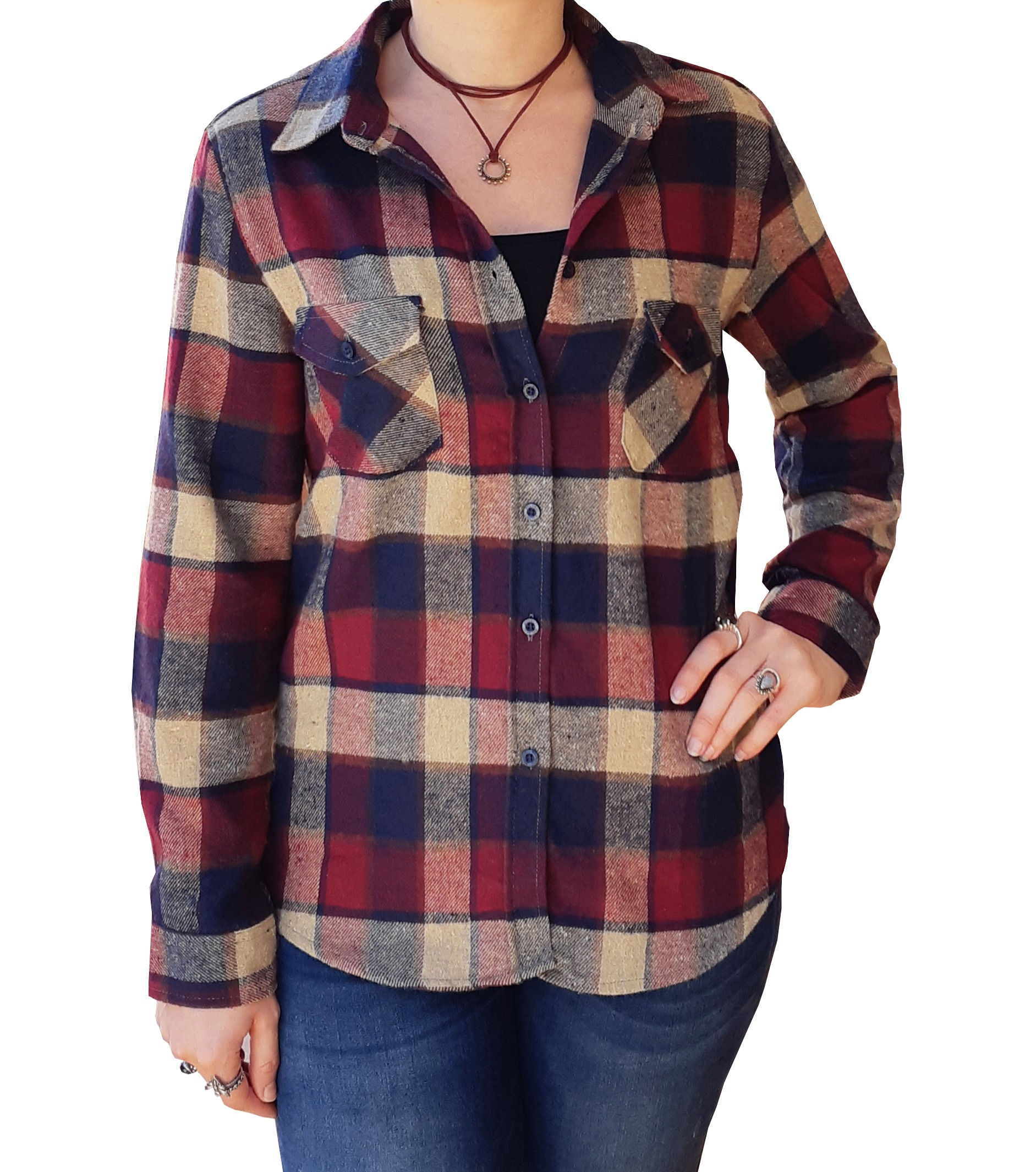 Dream Catcher Flannel Red and Yellow