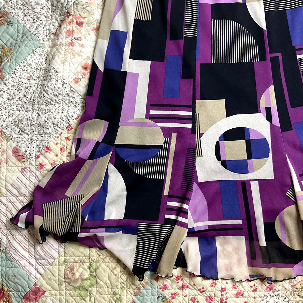 Thumbnail: purple mesh midi skirt (~M)