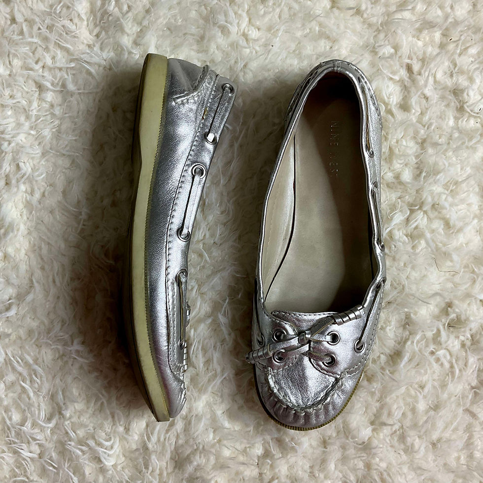 Thumbnail: silver ballet flats (~38)