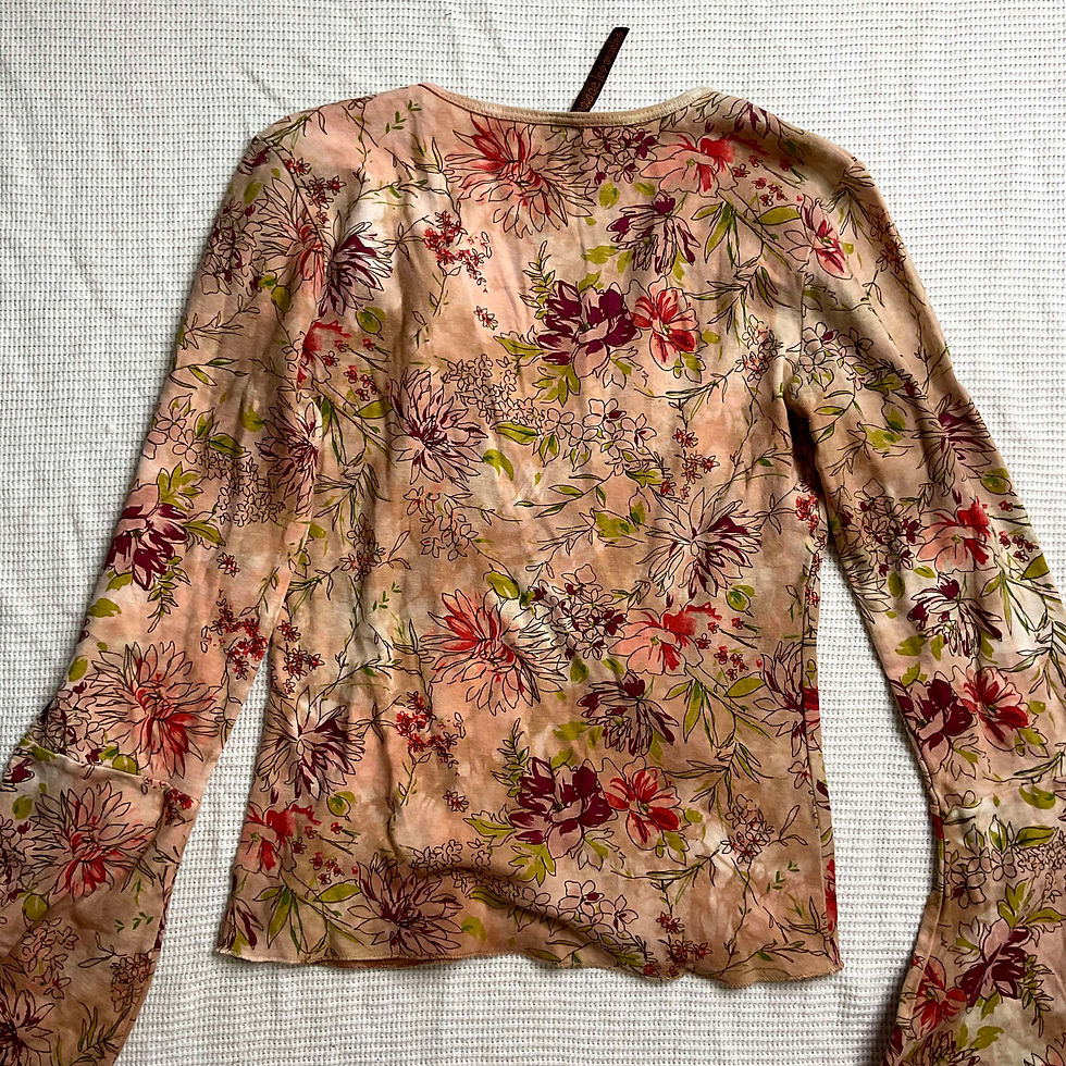 Thumbnail: orange floral long sleeve (XS)