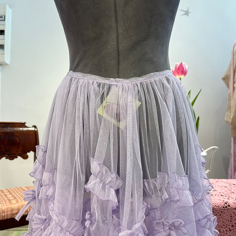 Thumbnail: purple ruffle wrap skirt (free size)