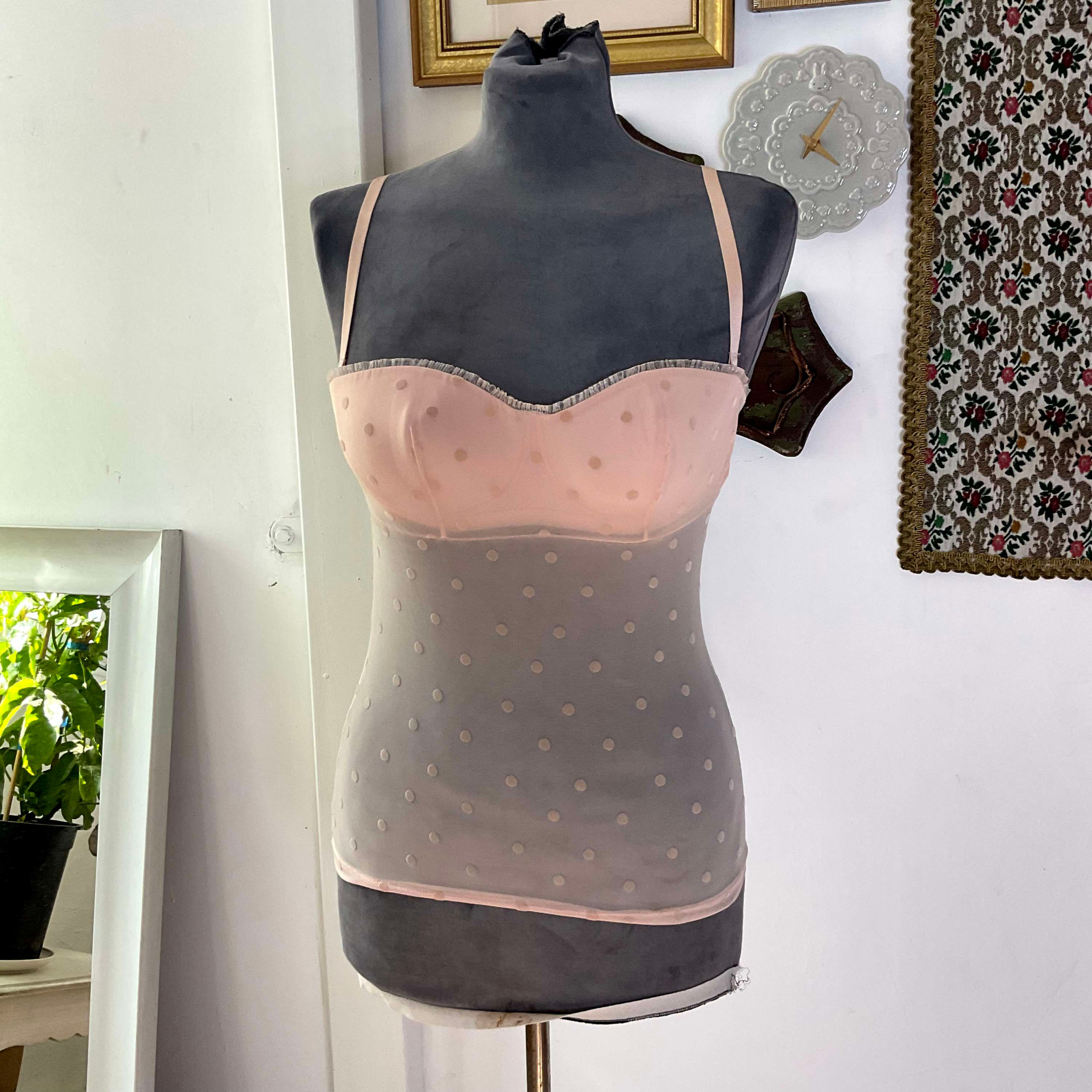 pink mesh cami (S-M)