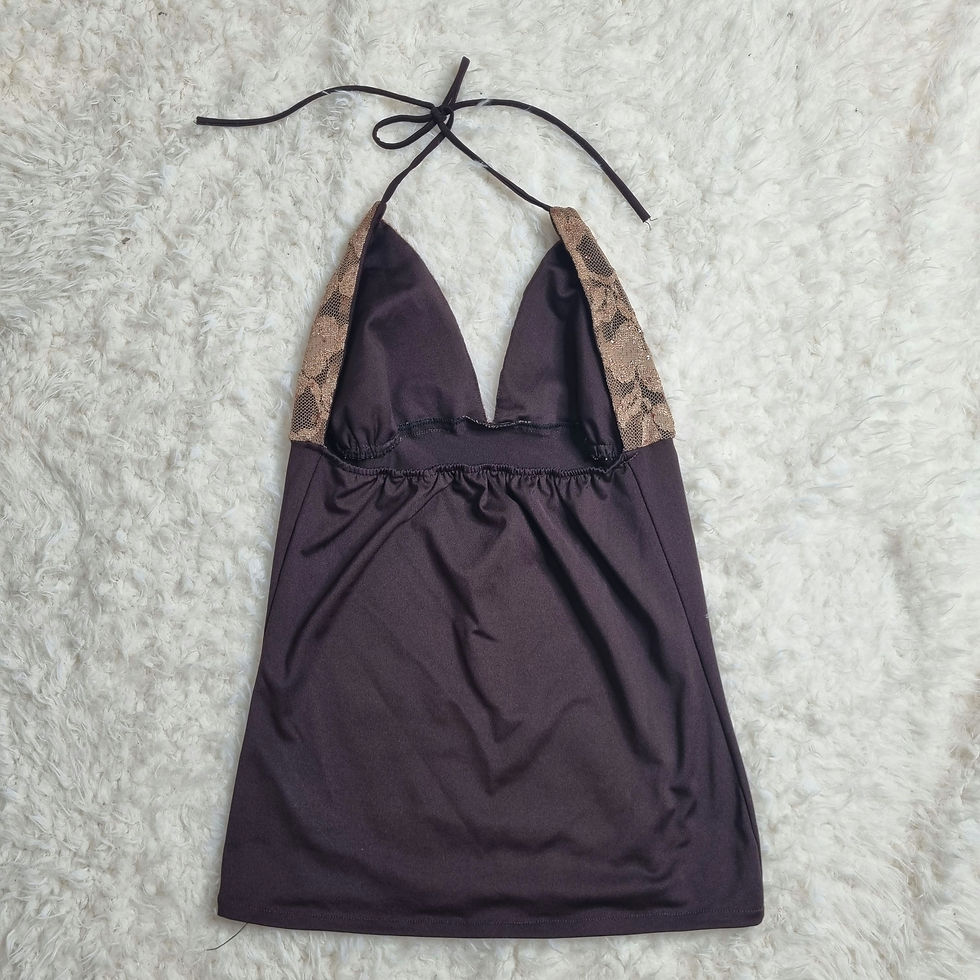 Thumbnail: brown lace top (S-M)