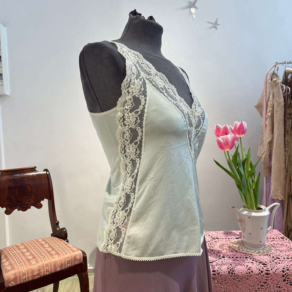 Thumbnail: light teal lace top (~S)