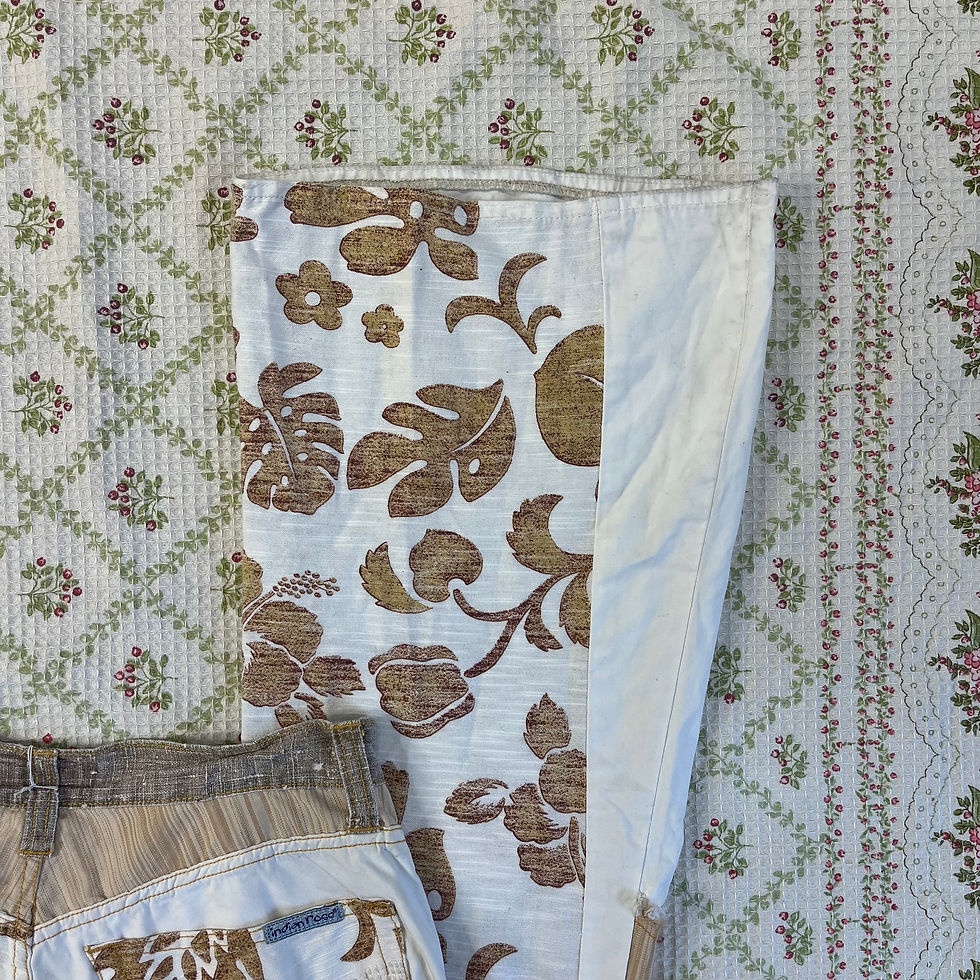 Thumbnail: patchwork beige pants (~L)