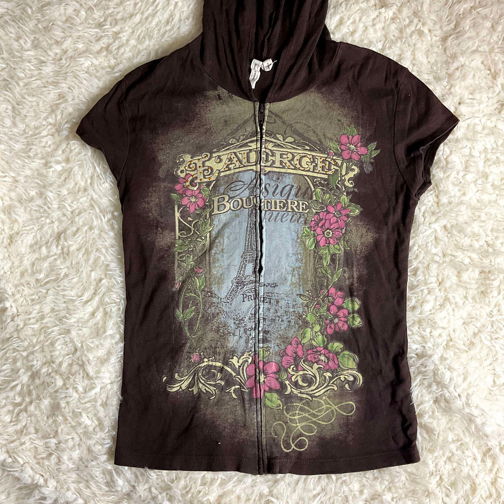 Thumbnail: Y2K brown zip up top (S)