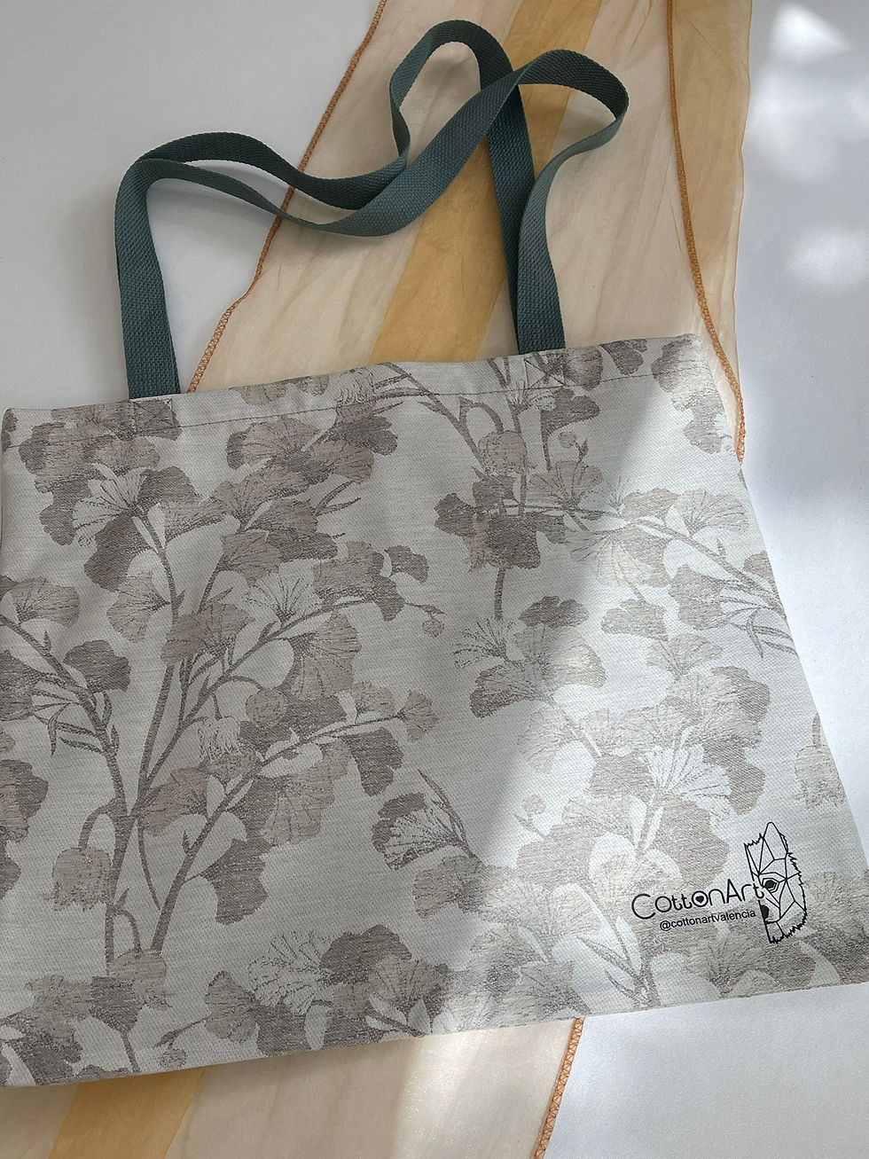 Miniatura: Totebag hojas beige