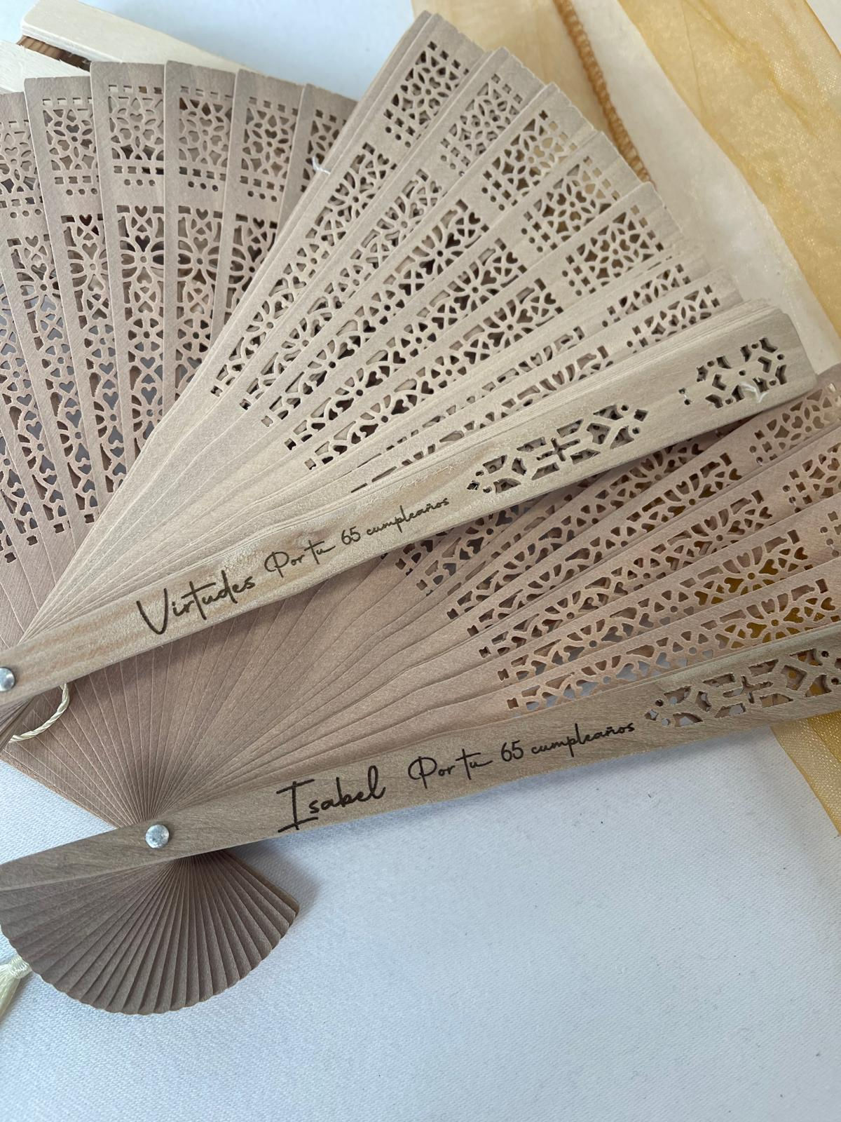 Abanico madera personalizado