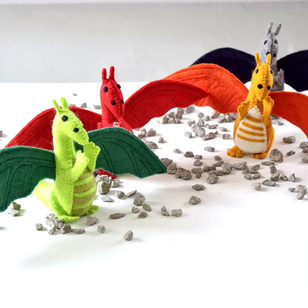 Felt Dragon Toy - Pink