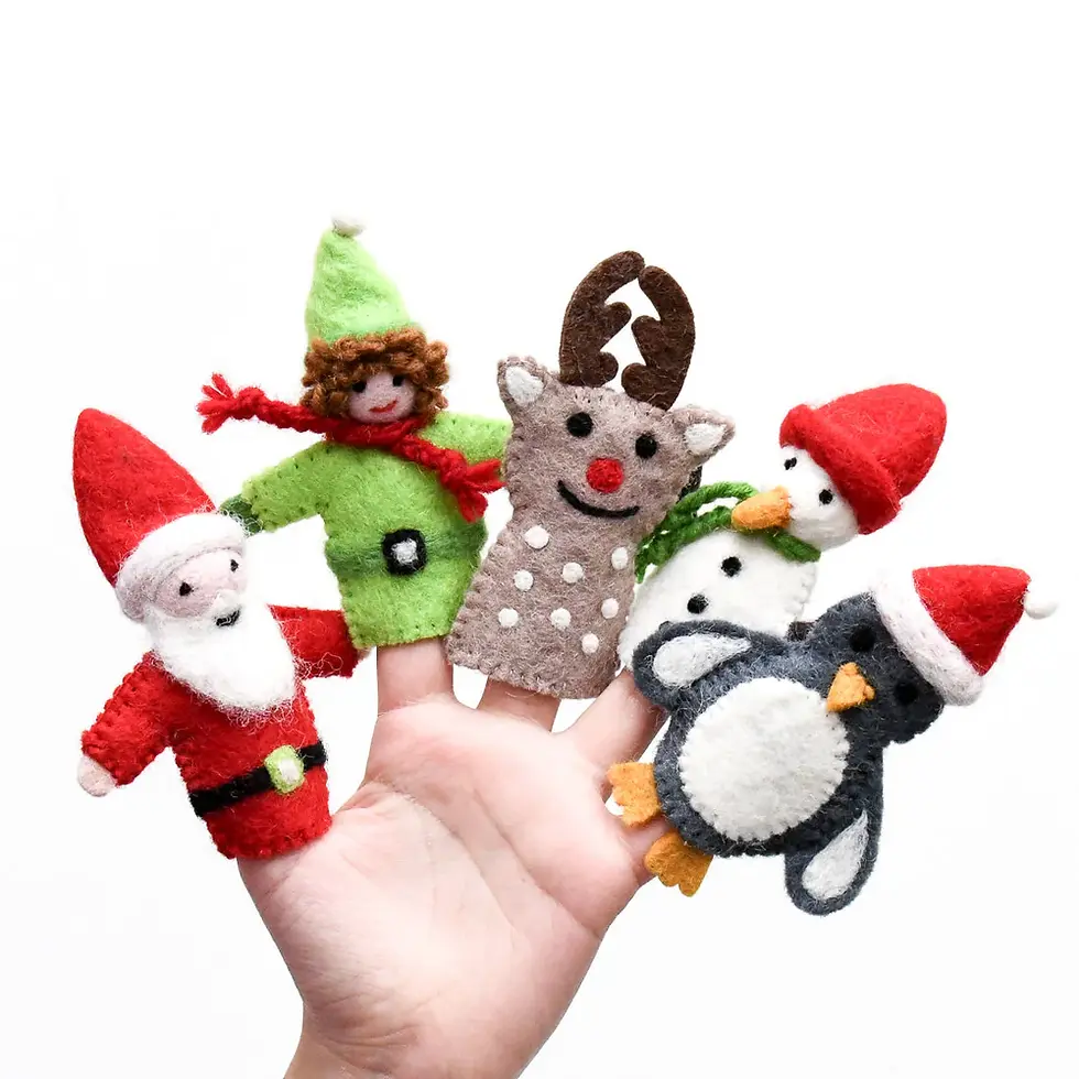 תמונה ממוזערת: Christmas Santa, Finger Puppet Set