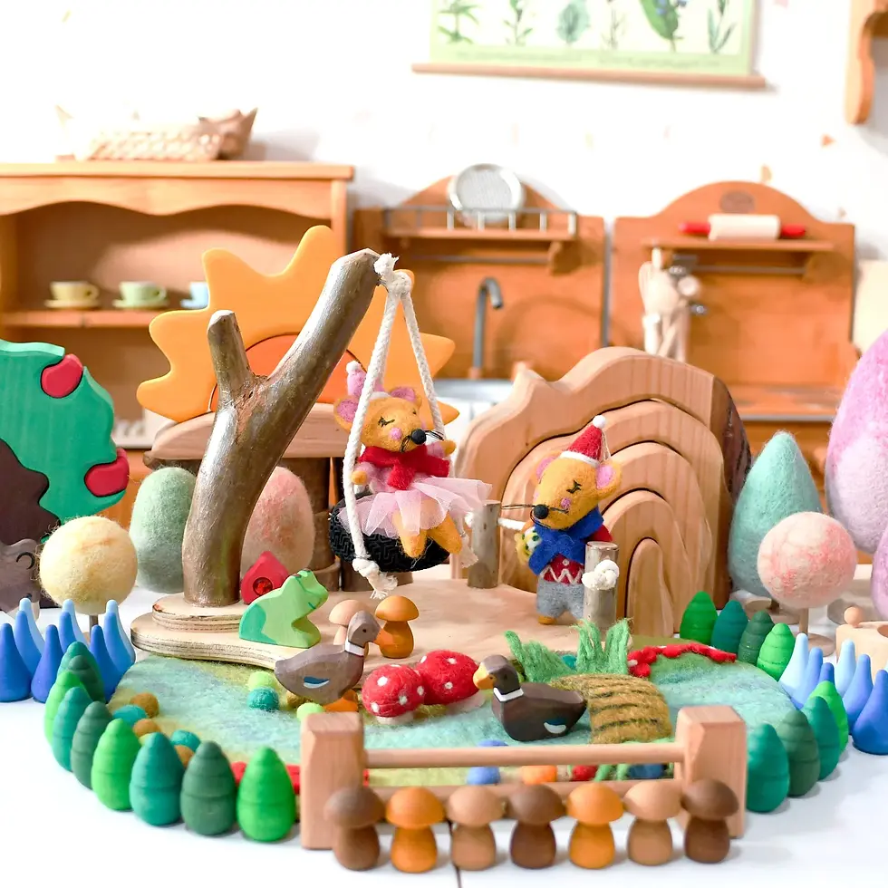 תמונה ממוזערת: Fairy River and Bridge Play Mat Playscape