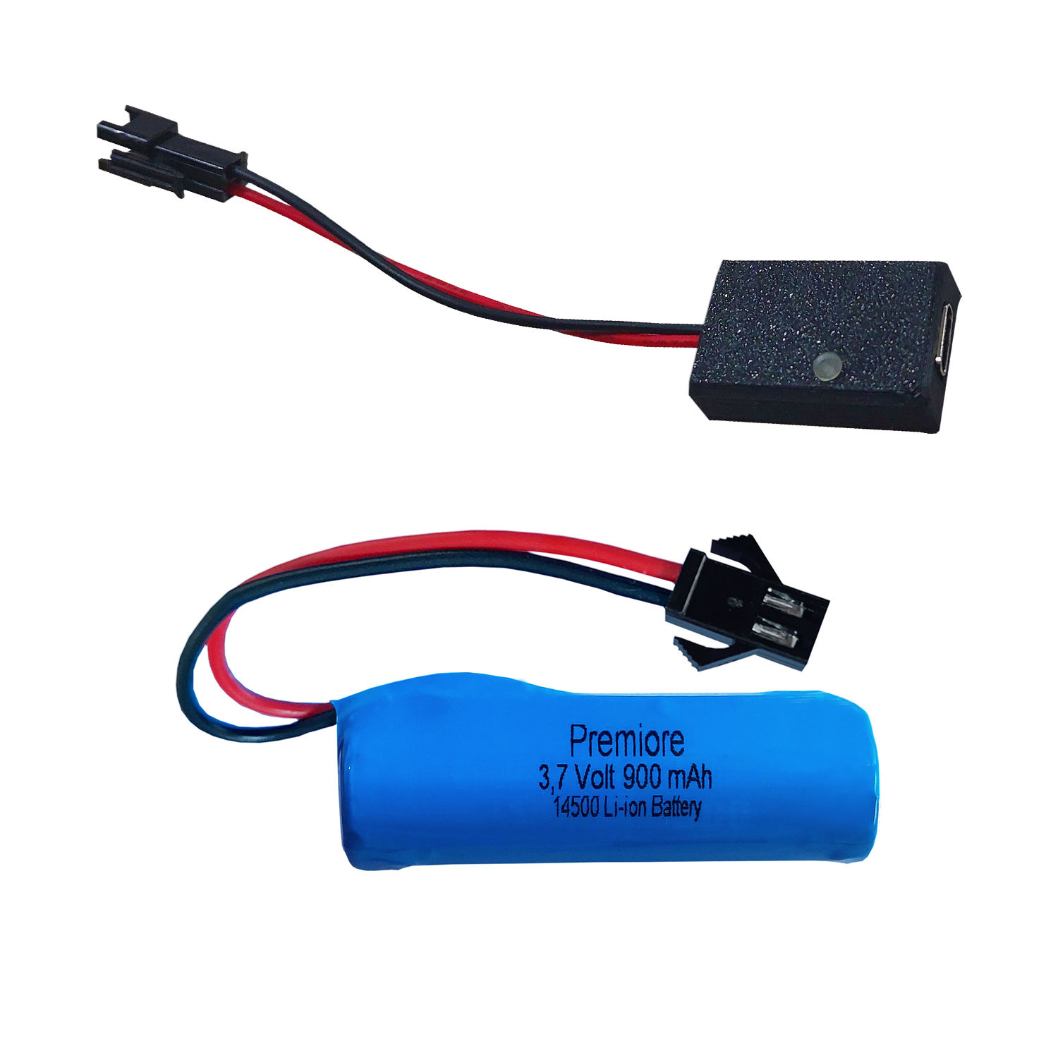 3.7V 900 mAh 14500 Li-ion Oyuncak Araba Pili ve Uyumlu Şarj Aleti Type-C SM-2P