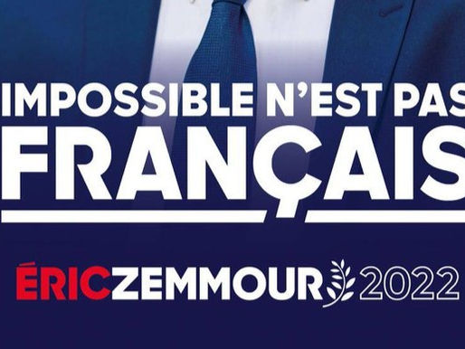 Eric Zemmour dévoile son slogan de campagne… "Impossible n'est pas Français"