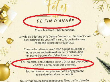 LA TECHNIQUE SECRÈTE DU MAIRE DE BÉTHUNE POUR DISTRIBUER LES COLIS DE NOËL AUX SENIORS !