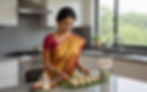 an maharashtrian women making "Ukadiche modak" with Bhajani's Modak Atta in the morning for ganapati bappa.