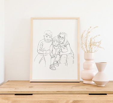 Ilustração minimalista de crianças