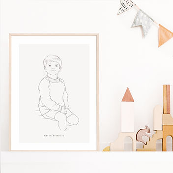 Ilustração minimalista de criança