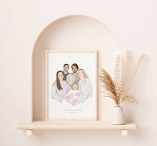 Ilustração Realista de família a partir de fotografia