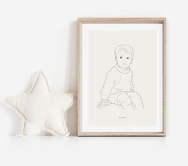 Ilustração minimalista de criança