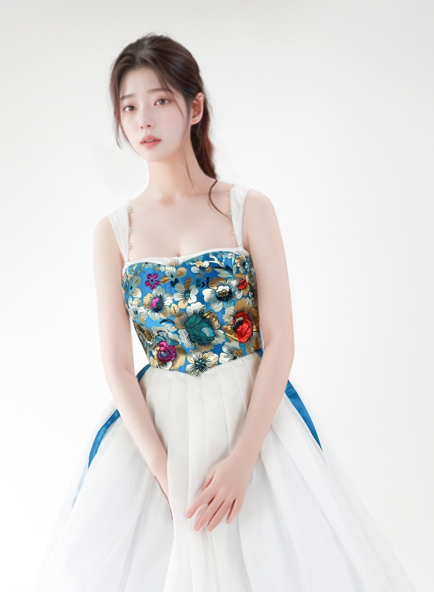 섬네일: 실크 쟈가드 뷔스티에  Silk Jacquard bustie
