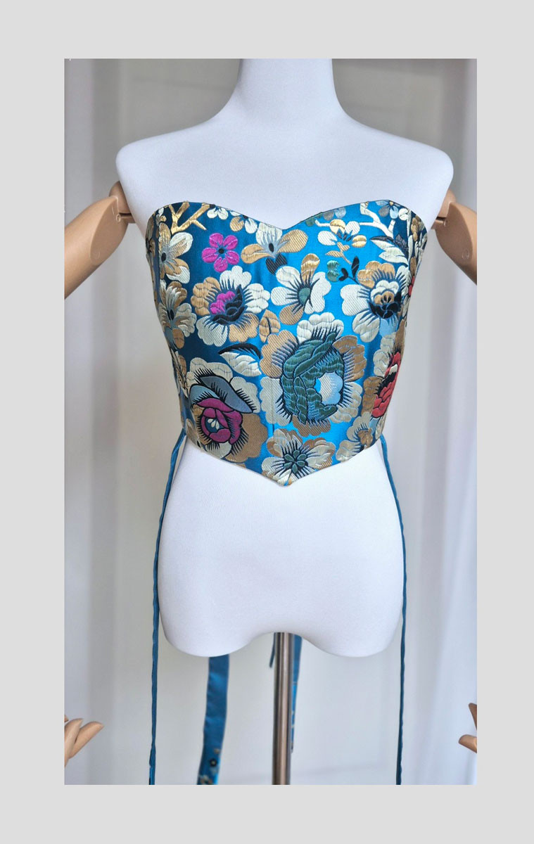 섬네일: 실크 쟈가드 뷔스티에  Silk Jacquard bustie