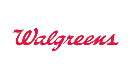 Walgreens logo: red script lettering