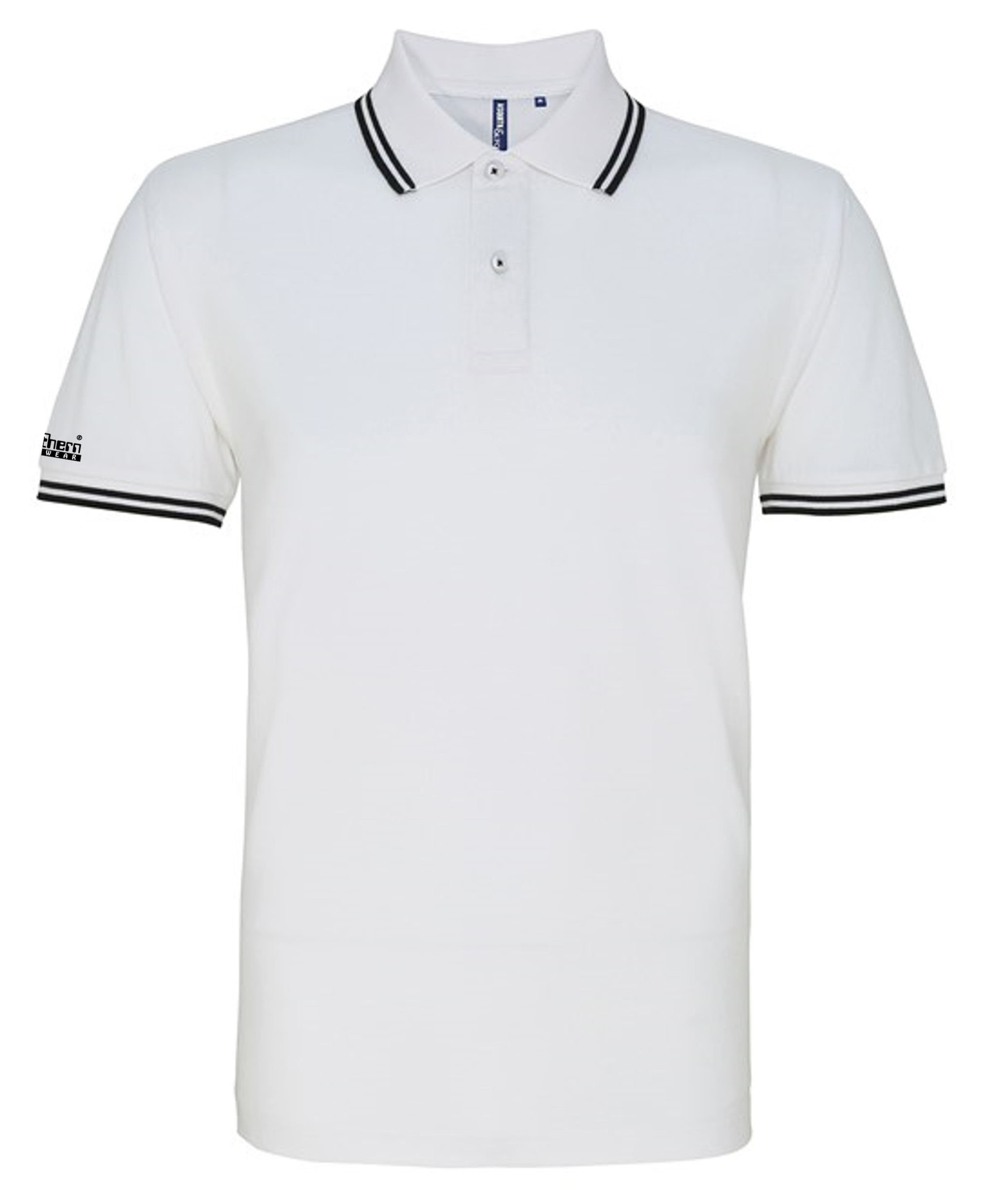 Retro Tipped White-Black Polo Shirt
