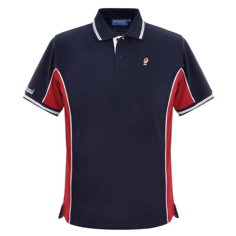Thumbnail: Bespoke Large Logo Navy-Red KTF Polo  Shirt