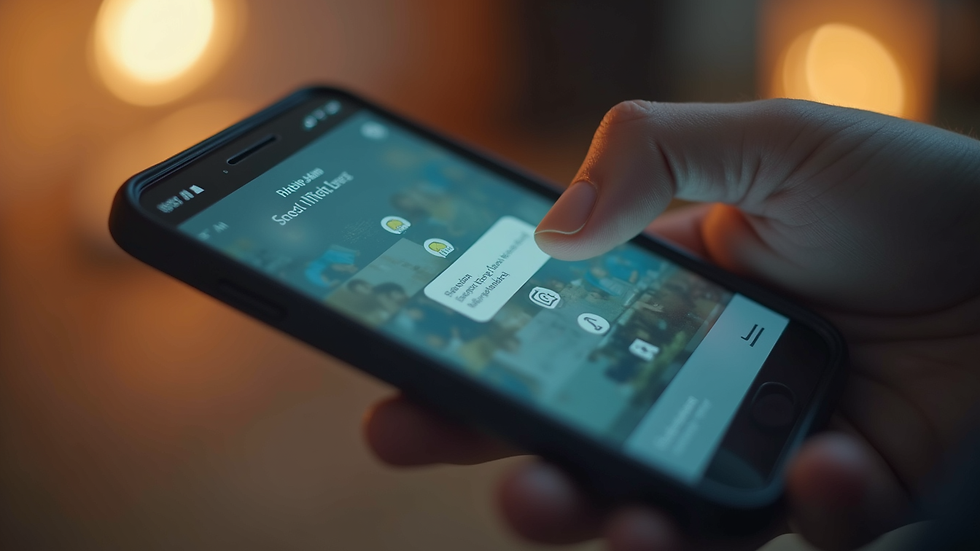 Close-up view of a smartphone screen showing a Christian group chat